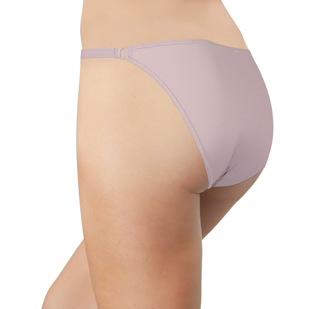 Rib Micro Bikini with Elastic Sides