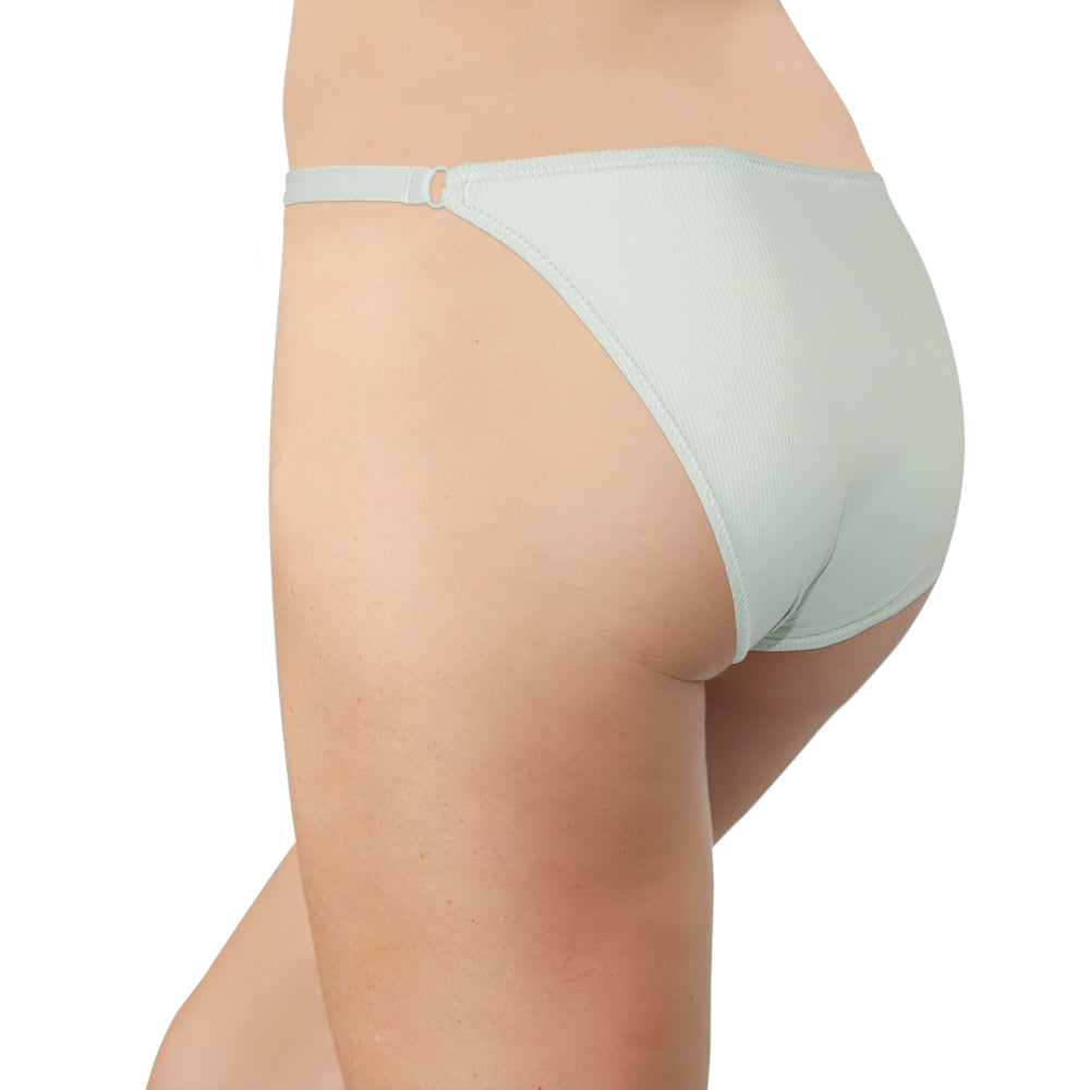 Rib Micro Bikini with Elastic Sides