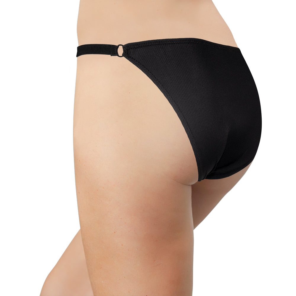 Rib Micro Bikini with Elastic Sides