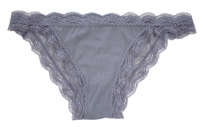Mesh Bikini with Lace Trim at the Waist and Leg, XS-2X