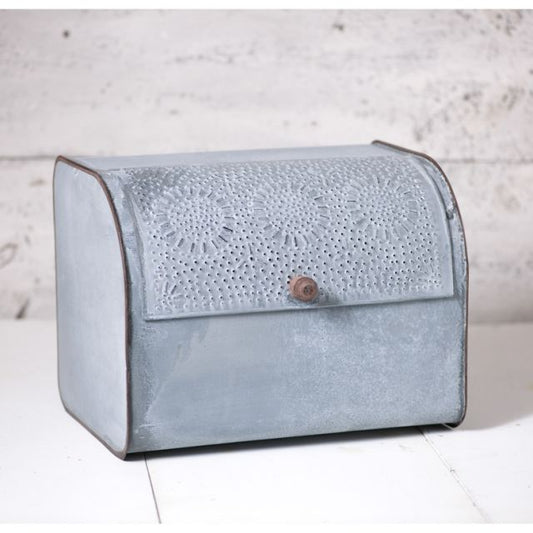 Rustic Weathered Zinc Bread Box