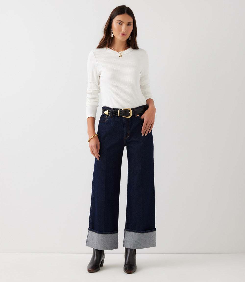Cuff Cropped Jeans