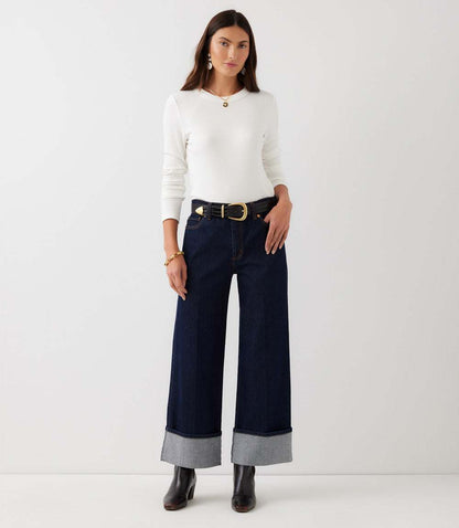 Cuff Cropped Jeans
