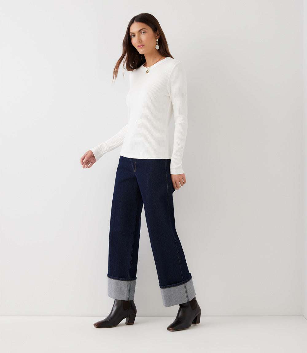 Cuff Cropped Jeans