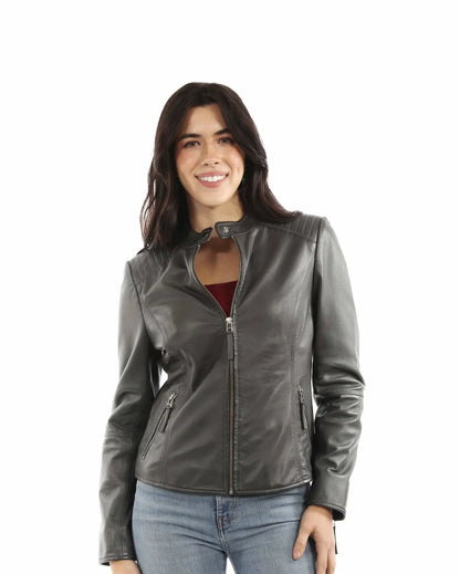 Scully Quilted Shoulders - Women's Leather Jacket