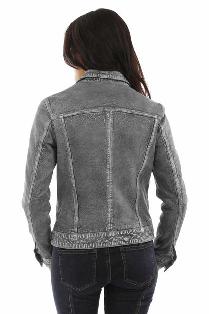 Scully Button Front - Women's Leather Jean Jacket