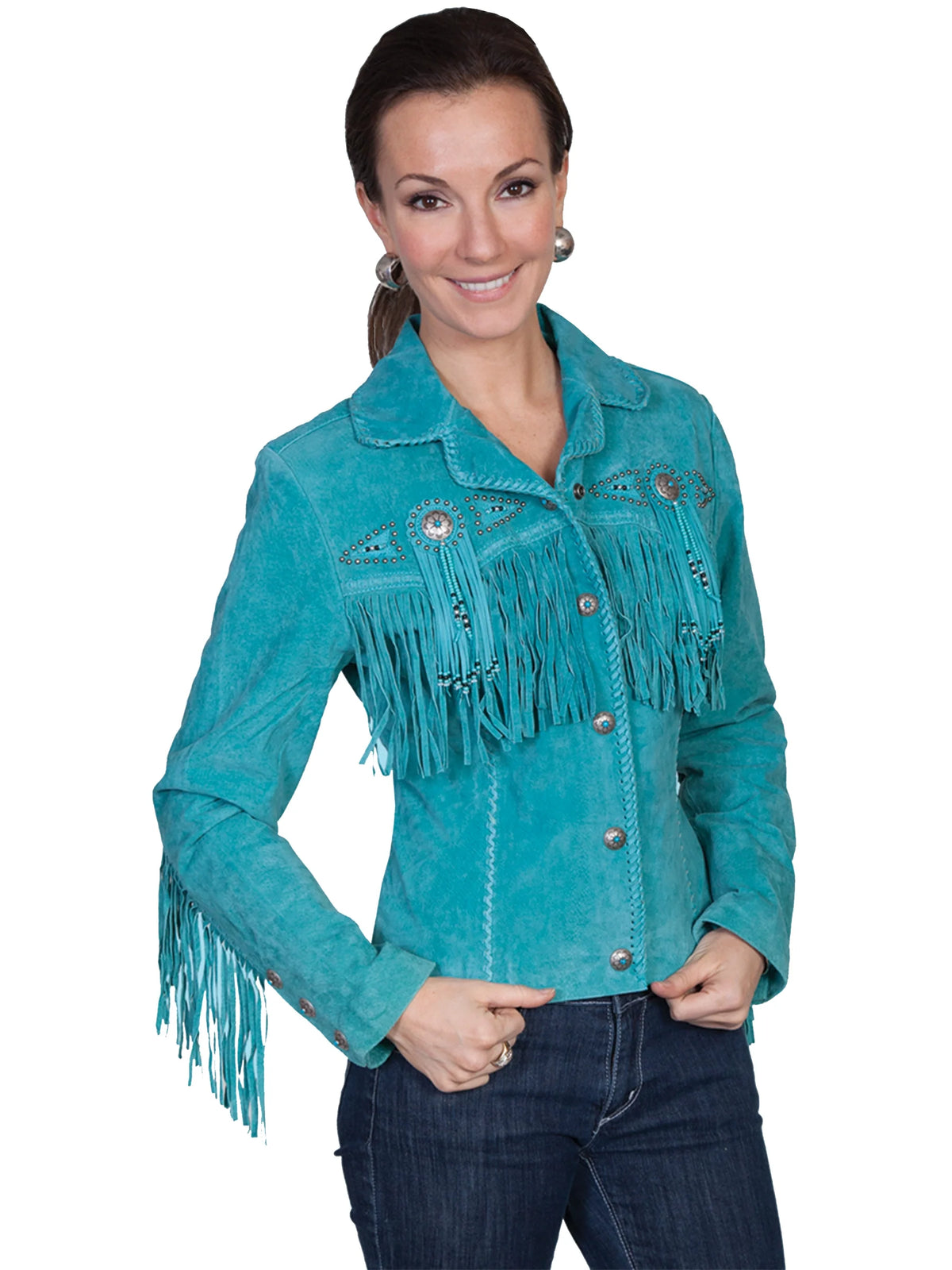 Scully Beaded Fringe - Women's Leather Jacket