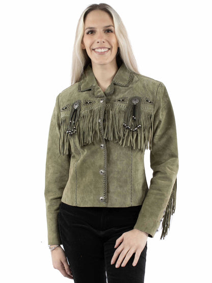 Scully Beaded Fringe - Women's Leather Jacket