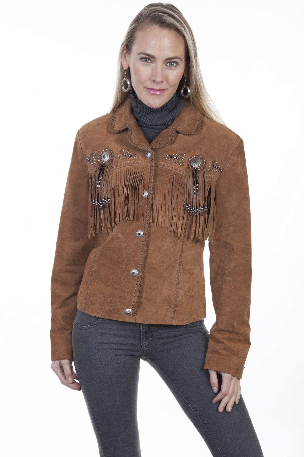 Scully Beaded Fringe - Women's Leather Jacket