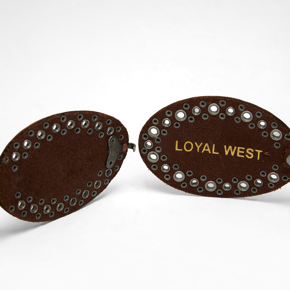 Loyal West Alta Buena Leather Belt In Calfskin-BROWN