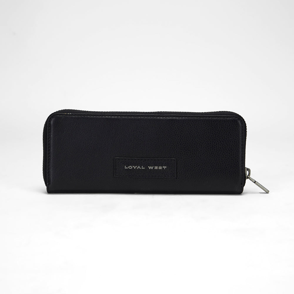 Loyal West RANCH ROAD JEWELERY CASE IN CALF LEATHER - BLACK