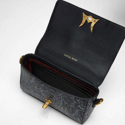 Loyal West SAVI MINI BAG IN  CALF LEATHER - BLACK