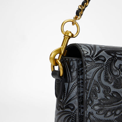 Loyal West SAVI MINI BAG IN  CALF LEATHER - BLACK