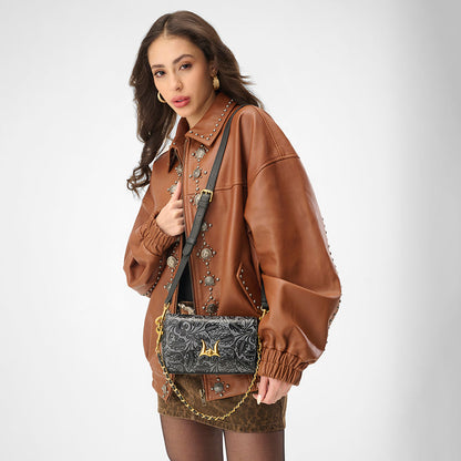 Loyal West SAVI MINI BAG IN  CALF LEATHER - BLACK