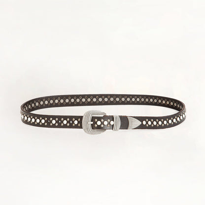 Loyal West Midnight Ranger Leather Belt In Calfskin