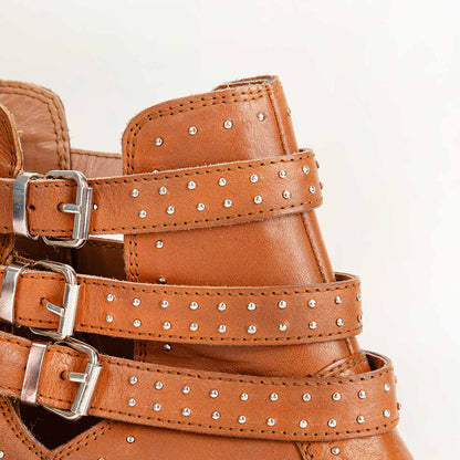 Loyal West Buckle In Ankle Booties & Calfskin