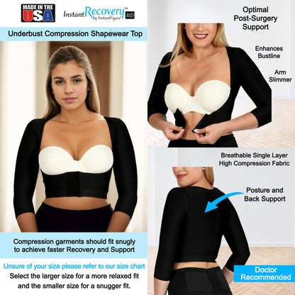 InstantRecoveryMD Compression Shapewear Underbust Crop Top MD208