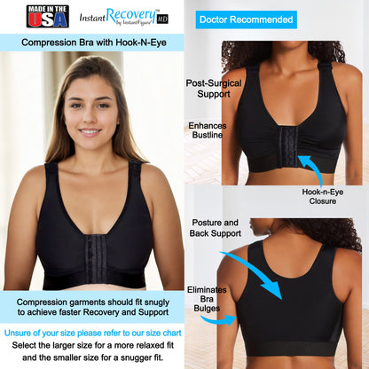 InstantRecoveryMD Compression Bra with Hook-N-Eye MD229