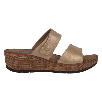 Women's Meli Gold Wedge Sandals