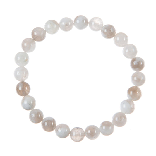 Moon Stone Bead Stretch Bracelet MWB3635