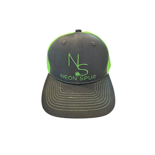 Neon Spur Emblem Lime and Gray Trucker Hat