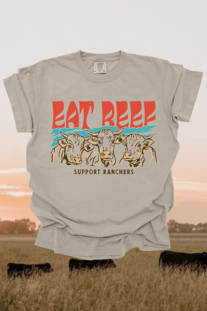Eat Beef Support Ranchers Graphic Tee