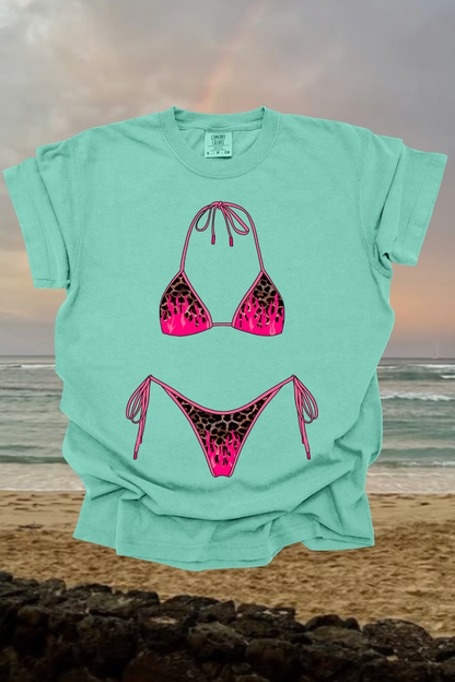 Cheetah Flame Bikini Graphic Tee