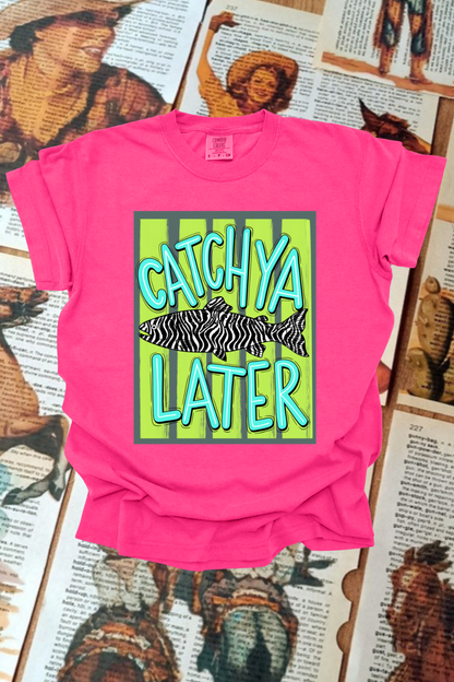 Catch You Later Zebra Graphic Tee