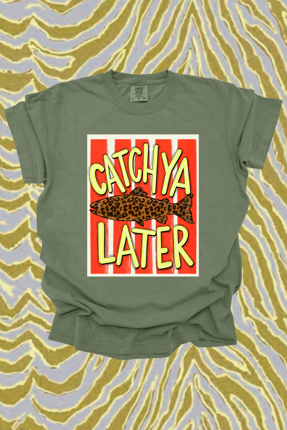 Catch You Later Leopard Graphic Tee