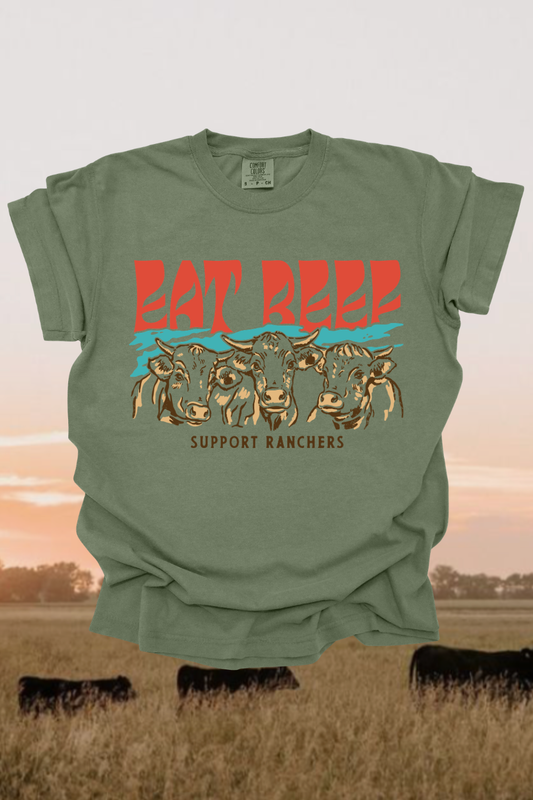 Eat Beef Support Ranchers Graphic Tee
