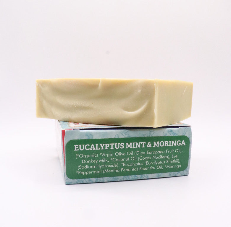 Donkey Milk Soap, Eucalyptus Mint and Moringa 4.5 oz