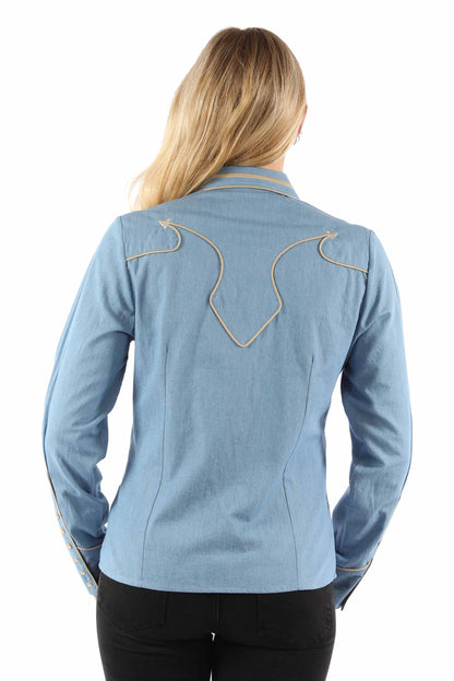 Scully Arrow Tips - Women's Denim Western Shirt