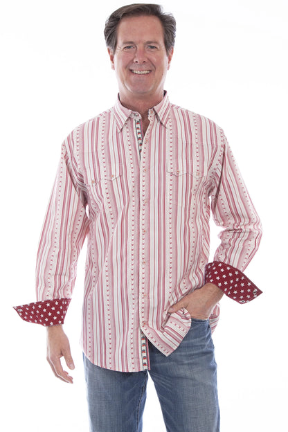 Scully Stripes N' Stars - Men's Dress Shirt