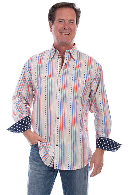 Scully Stripes N' Stars - Men's Dress Shirt