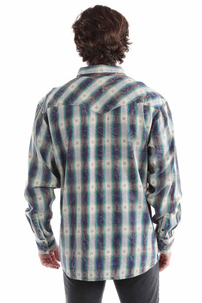 Scully Marbled Plaid - Men's Dress Shirt