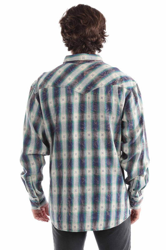 Scully Marbled Plaid - Men's Dress Shirt