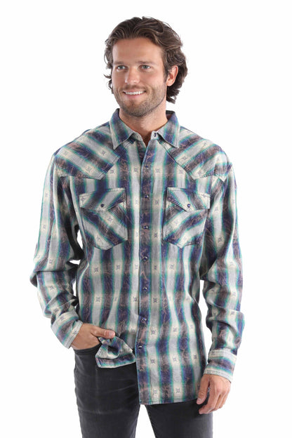 Scully Marbled Plaid - Men's Dress Shirt