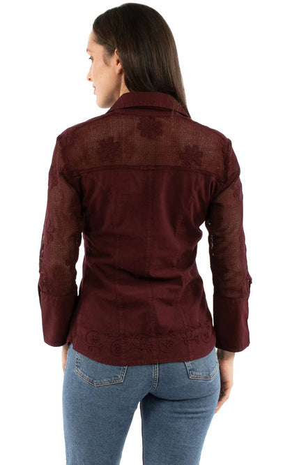 Scully Floral Front - Women's Western Blouse