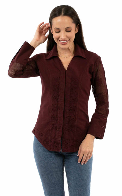 Scully Floral Front - Women's Western Blouse