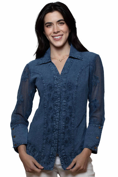 Scully Floral Front - Women's Western Blouse