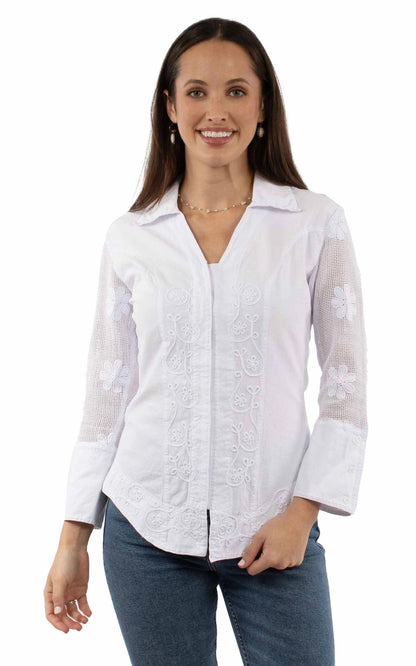 Scully Floral Front - Women's Western Blouse