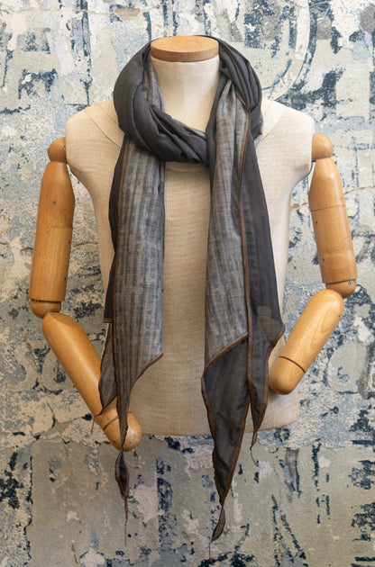 Pewter Drift Silk Scarf