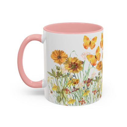 Patchwork Highland Cow Mug Floral Cottage Style Coffee Mug