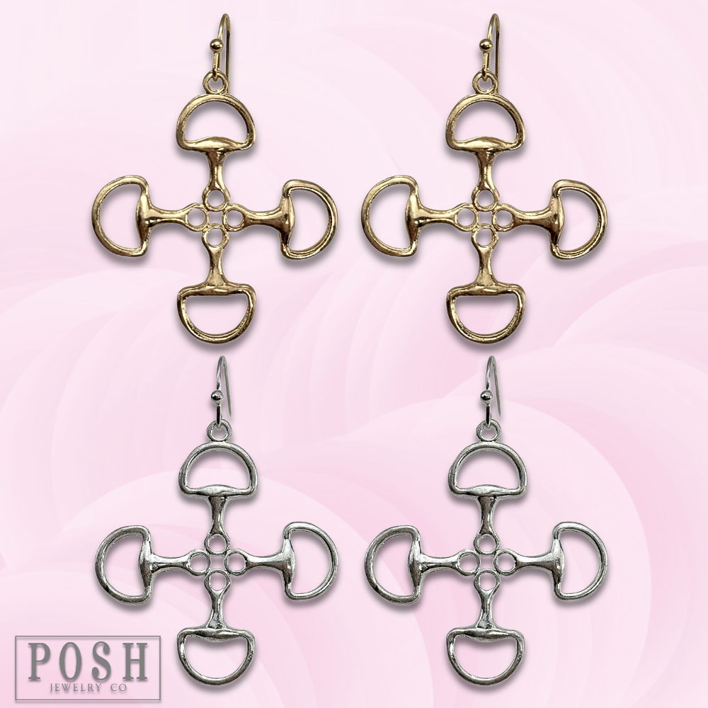 Equestrian snaffle bit earring