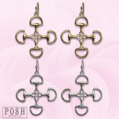 Equestrian snaffle bit earring