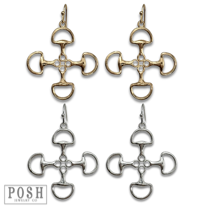 Equestrian snaffle bit earring