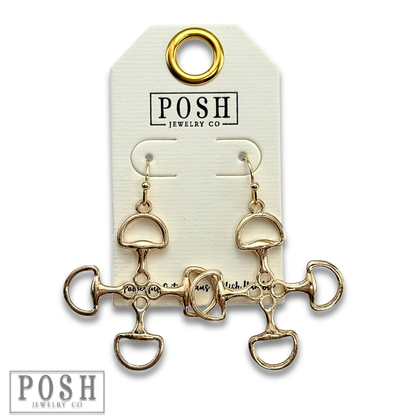 Equestrian snaffle bit earring