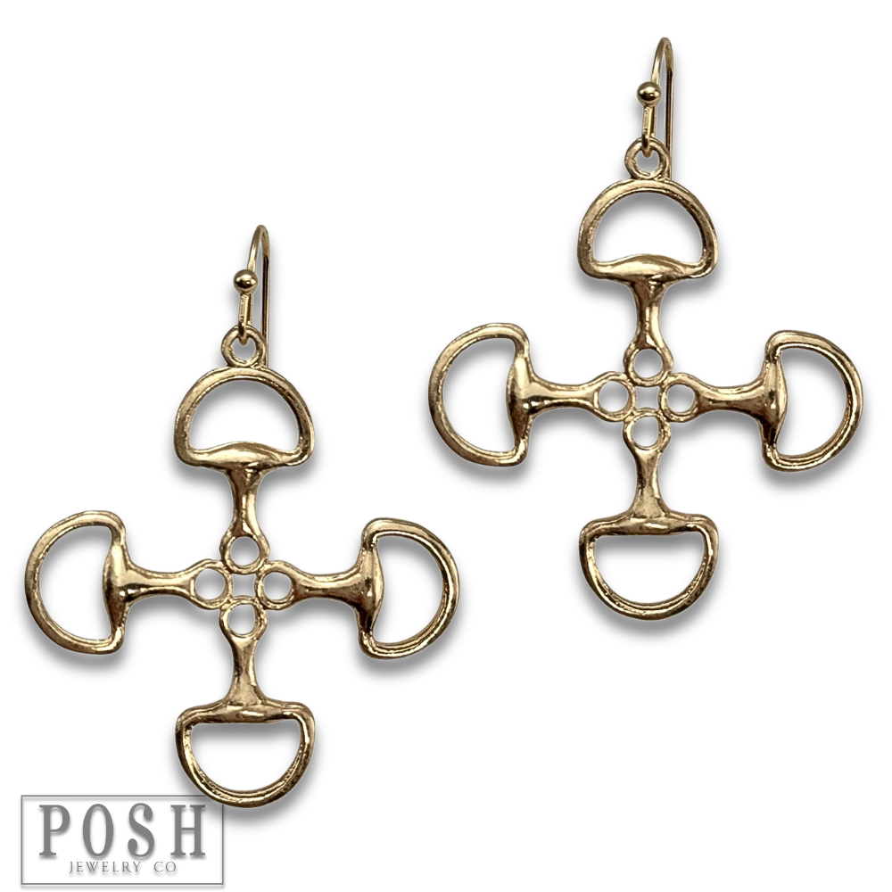 Equestrian snaffle bit earring