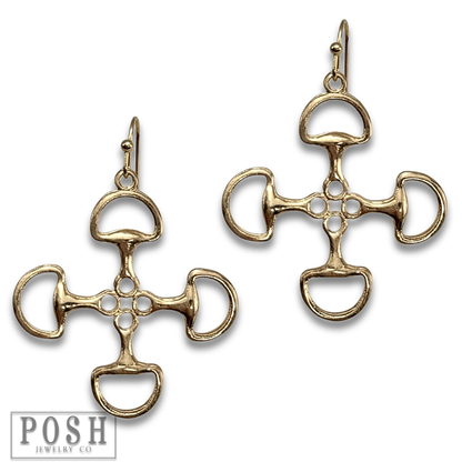 Equestrian snaffle bit earring