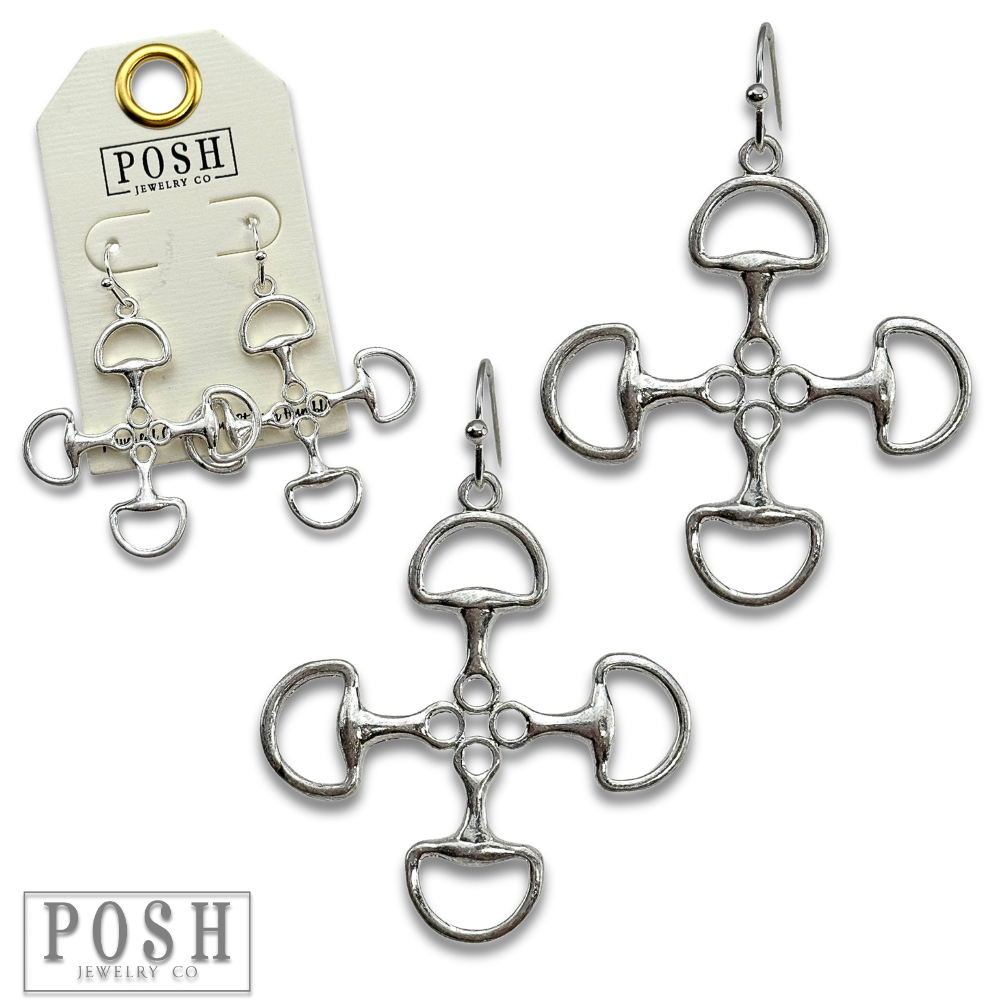 Equestrian snaffle bit earring